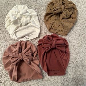 Bunny Knots baby head wraps